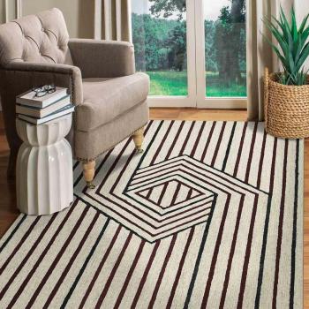 Line Pattern Wall To Wall Hand Tuffed Carpet Manufacturers in Panipat